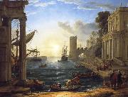 Claude Lorrain Seaport with the Embarkation of the Queen of Sheba oil painting artist